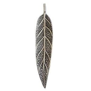 Long Leaf Incense Holder 10.5” Silver Recycled Aluminum Premium Collection